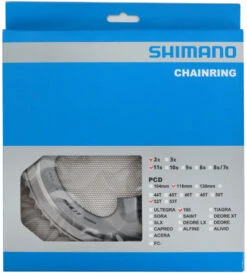 Shimano Plateau Pour FC-R7000 52/36 Dents -Vélo Accessoires Boutique 105 FC R7000 52 silber Verpackung