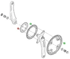 Shimano DEORE Vis De Plateau Pour FC-M540 (4 Pièces) -Vélo Accessoires Boutique Shimano DEORE Kettenblattschrauben fur FC M540 Master a