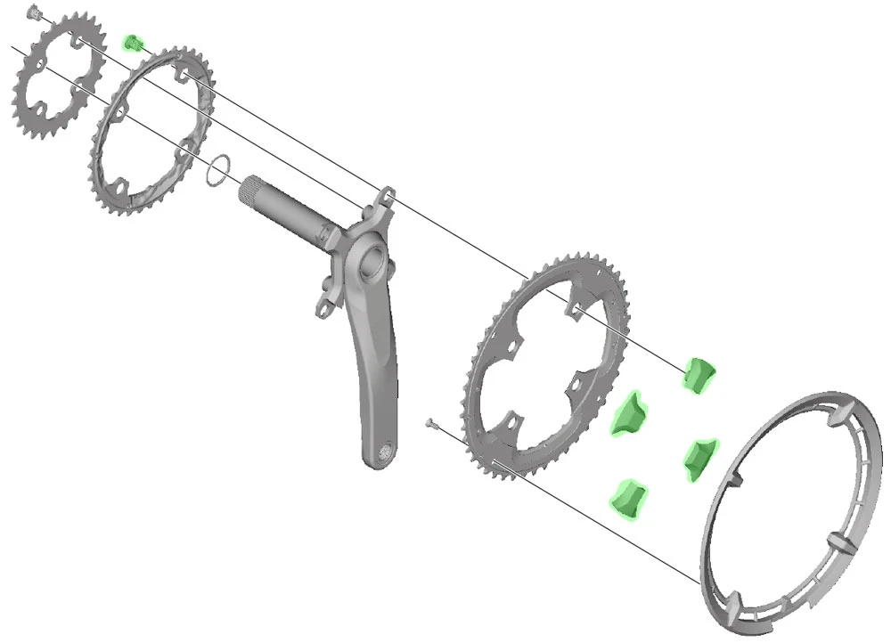 Shimano XT Boulons De Plateau Pour FC-T8000 (4 Pièces) 2 Shimano XT Boulons De Plateau Pour FC-T8000 (4 Pièces) – Image 2