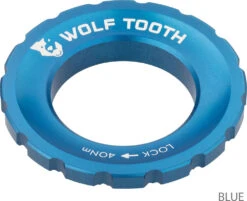 Centerlock Lockring -Vélo Accessoires Boutique Wolf Tooth Centerlock Rotor Lockring Blue 3
