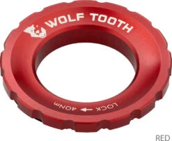 Centerlock Lockring -Vélo Accessoires Boutique Wolf Tooth Centerlock Rotor Lockring Red 2